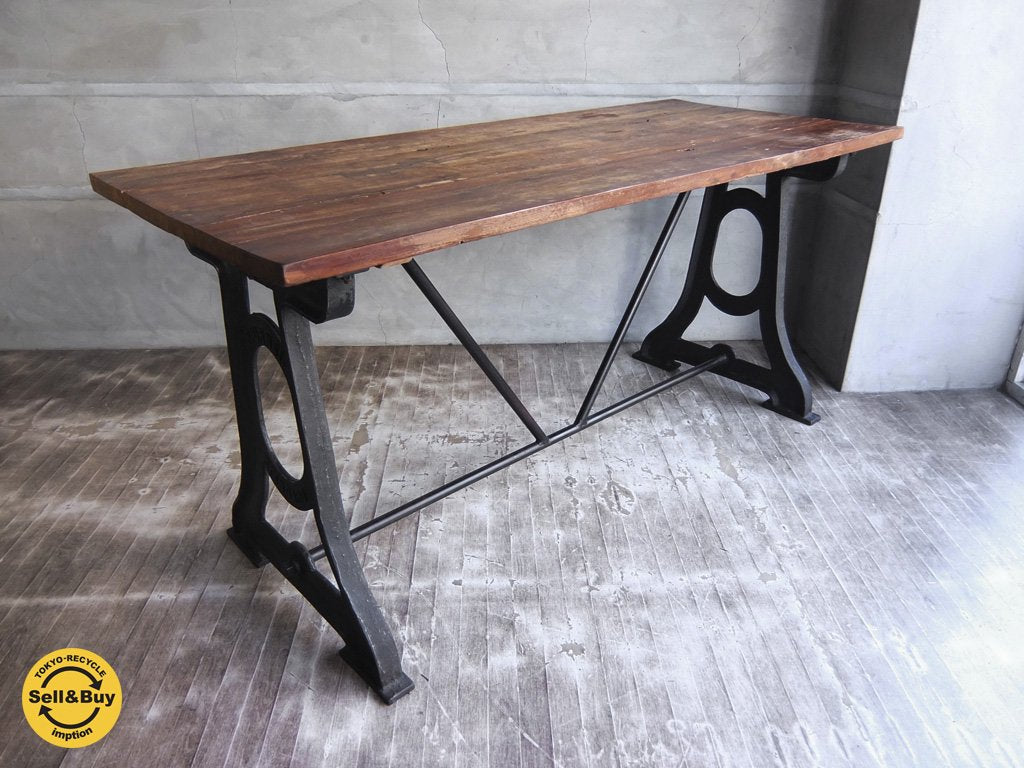 ジャーナルスタンダードファニチャー journal standard Furniture ブルージュ ファクトリーテーブル BRUGES FACTORY TABLE 廃盤 定価109,080円 ♪