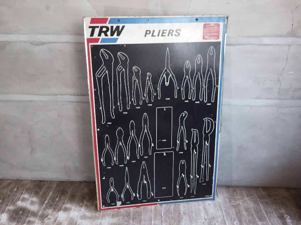 TRW オートモーティブ フォールディングス PLIERS ツール ウォールラック ウッドボード US 工具 什器にも ♪