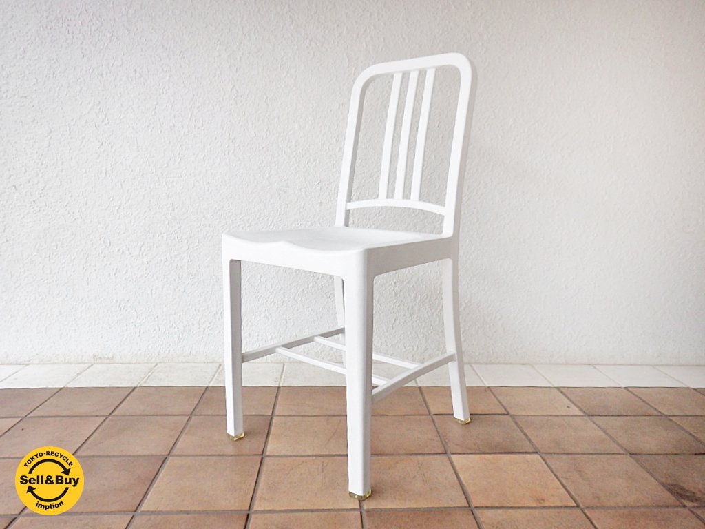 ネイビーチェア Navy Chair リプロダクト ポリプロピレン ホワイト ◇