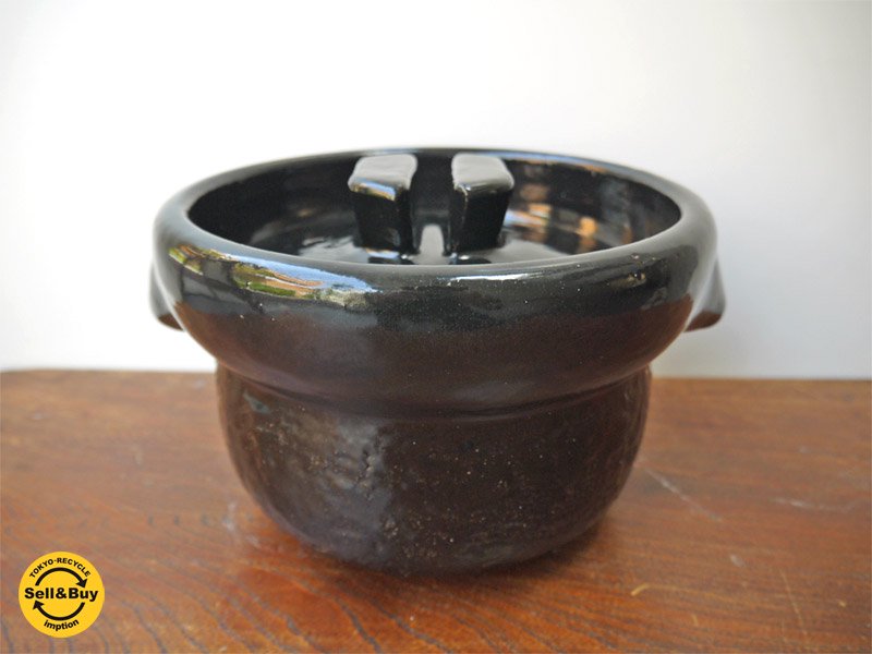 雲井窯 御飯鍋 黒楽 三合炊き 受注生産品 展示品 ■