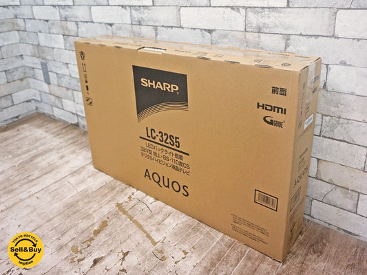 シャープ SHARP LED アクオス AQUOS 32V型 ハイビジョン液晶テレビ 2018年製 LC-32S5 Wチューナー 裏番組録画 外付HDD 対応 未使用品 箱付 ●