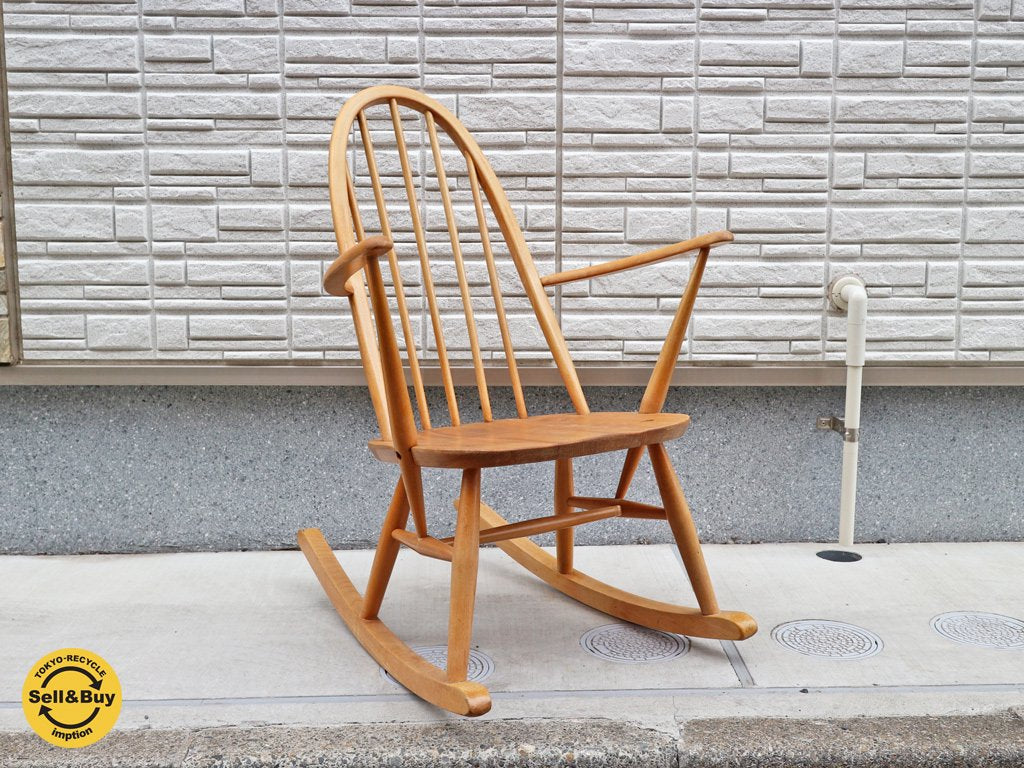 アーコール Ercol クェーカー ロッキングチェア 英国 ヴィンテージ アーム チェア ◎