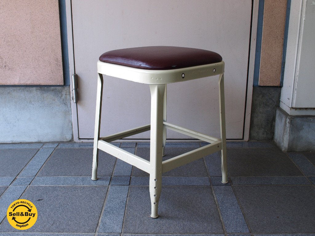 リオン LYON ファクトリースツール Factory Stool クッションシート付 Sサイズ P.F.S取扱 USA ★