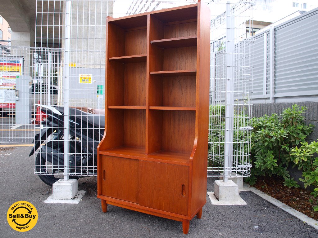 北欧ビンテージスタイル ブックシェルフ Bookshelf 本棚 飾り棚 チーク色 ★