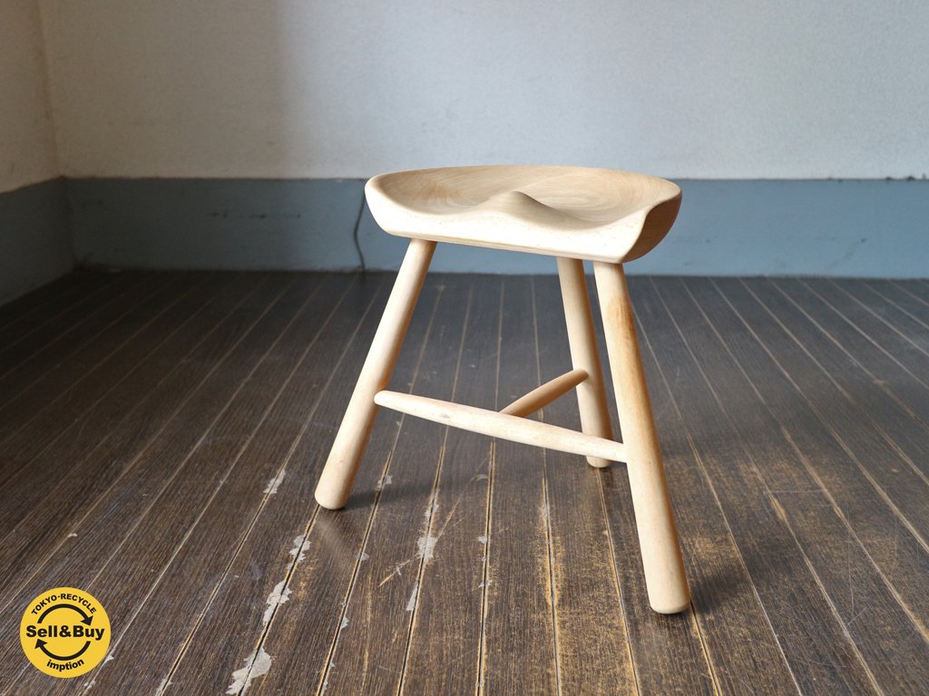 ワーナー Werner シューメーカースツール シューメーカーチェア Shoemaker stool chair 3本脚 キッズチェア ブナ材 デンマーク ◎