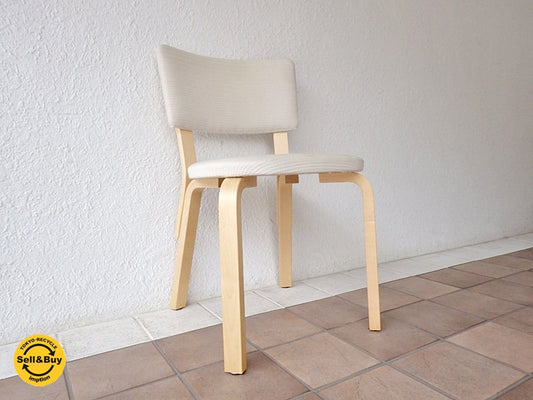 アルテック artek 63 チェア アルヴァアアルト Alvar Aalto バーチ材 × 廃盤希少 2006年限定 ヘリンボーン生地 北欧家具 フィンランド A ◇