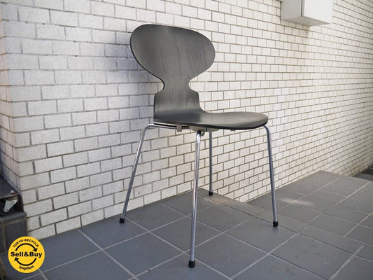 フリッツハンセン Fritz Hansen アントチェア ANT CHAIR アルネ ヤコブセン 4本脚 カラードアッシュ ブラック a ■