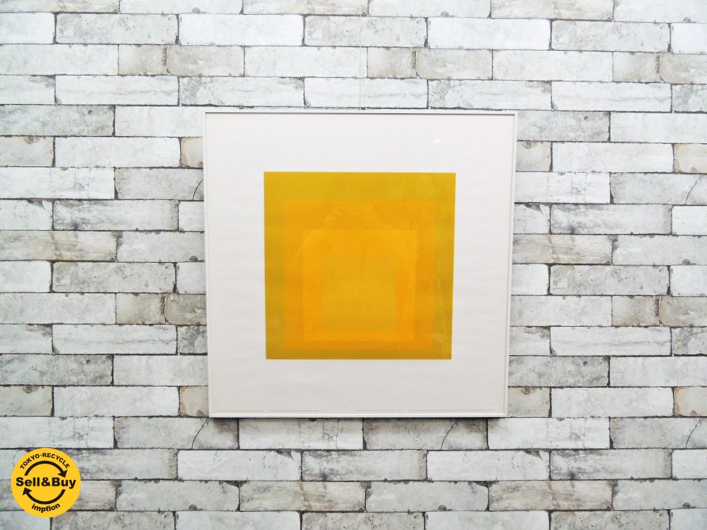 ジョセフ・アルバース Josef Albers HOMAGE TO THE SQUARE : MMA-1 メトロポリタン美術館 100周年 シルクスクリーン ポスター 額装 ●