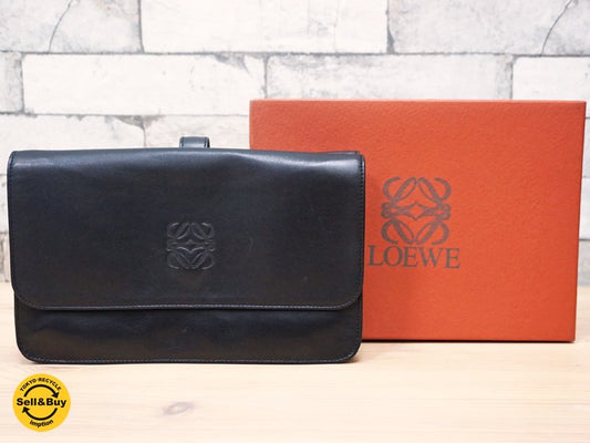 ロエベ LOEWE レザー クラッチバッグ 箱付き ●