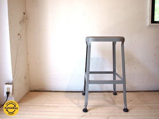 リオン LYON ファクトリースツール Factory Stool プレスウッドシート Lサイズ B グレイ P.F.S取扱 Dove gray ★