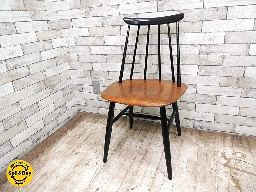 アスコ ASKO ファネットチェア Fanett chair ブラック イルマリ・タピオヴァーラ 北欧家具 ビンテージ ●