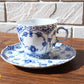 ロイヤルコペンハーゲン ROYAL COPENHAGEN ブルーフルーテッド フルレース C&S コーヒーカップ&ソーサー B ●