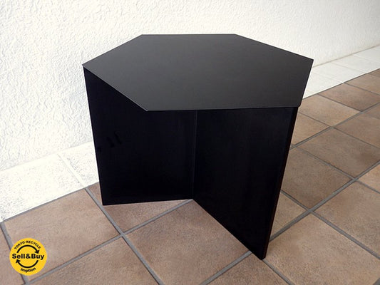 ヘイ HAY スリットテーブル ヘキサゴン SLIT TABLE HEXAGON ブラック 定価:￥73,000- コンディション良好 シボネ取扱い 北欧モダン ◇