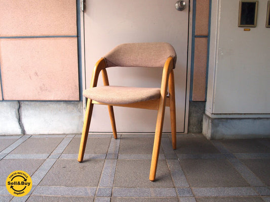 辻木工 70's TSUJI ビンテージ ダイニングチェア Dining chair オーク材 ファブリックシート ★