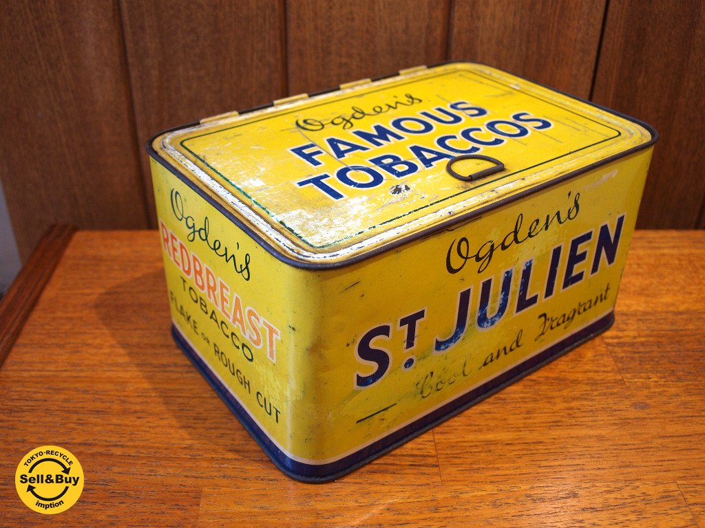 ビンテージ ショップディスプレイ タバコボックス缶 Ogdens Shop Display tabaccos Tin ★