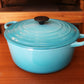 ルクルーゼ LE CREUSET ココットロンド 27cm カリビアン 両手鍋 ◎