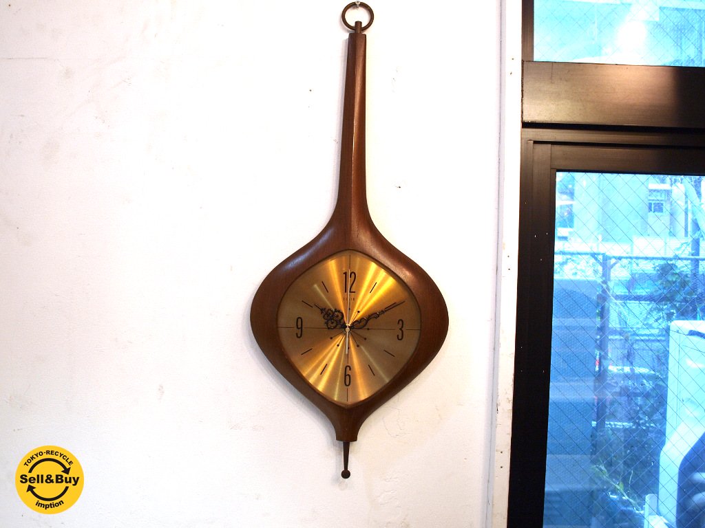 60's　USA エルジン ELGIN ミッドセンチュリー ウォールクロック Mid Century Wall Clock 60年代 アメリカ　エルジン掛け時計 ★