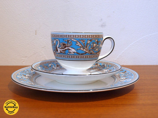 ウェッジウッド Wedgwood フロレンティーン Florenteine ターコイズ トリオ A リーシェイプ ★