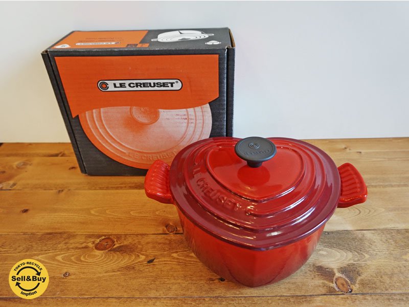 ルクルーゼ LE CREUSET ココットダムール ホーロー鍋 チェリーレッド 1.9L ●