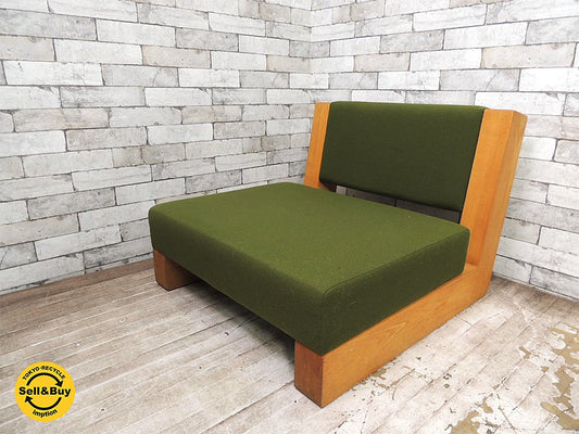 カギロイ 小泉誠デザイン CHOCOZAI 1pソファ 古材フレーム A ラウンジチェア 座椅子 クラフトチェア 和椅子 ●