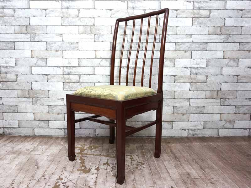 ビンテージ vintage カリン材 ダイニングチェア アジアン家具 ●