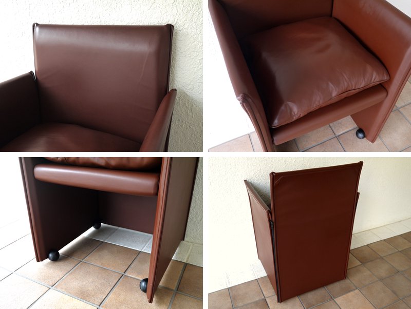 カッシーナ Cassina ブレーク BREAK アームチェア マリオベリーニ Mario Bellini ラウンジチェア 1p ソファ 最高級本革FY革仕様 定価51.4万 MoMA永久収蔵品 ◇