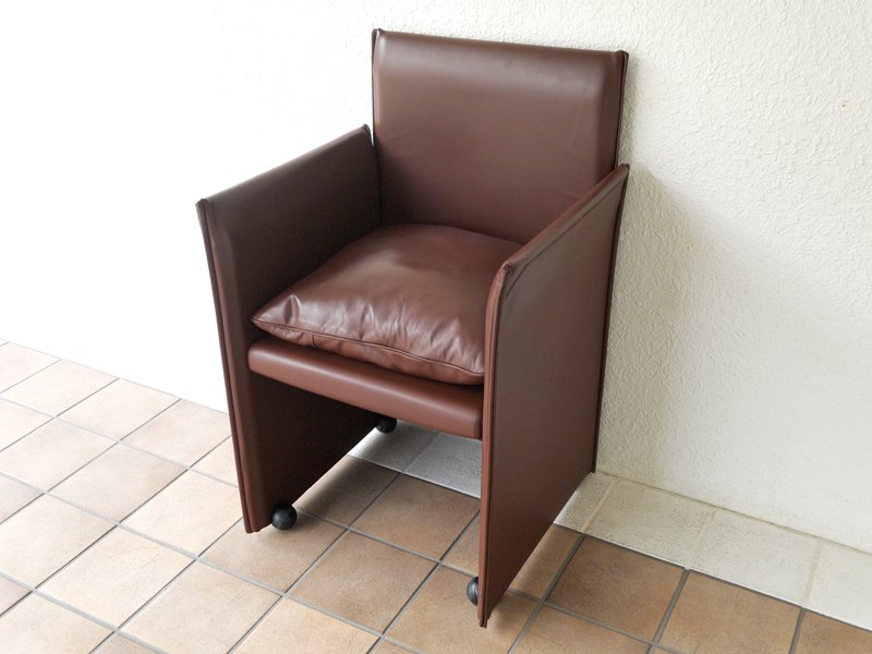 カッシーナ Cassina ブレーク BREAK アームチェア マリオベリーニ Mario Bellini ラウンジチェア 1p ソファ 最高級本革FY革仕様 定価51.4万 MoMA永久収蔵品 ◇