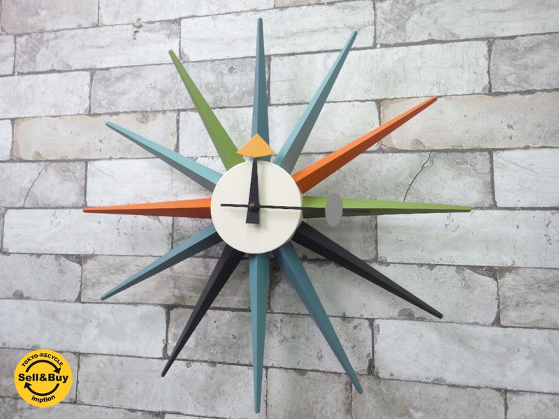 ヴィトラ Vitra ジョージネルソン George Nelson Sunburst Clock 壁掛け時計 ウォールクロック ●