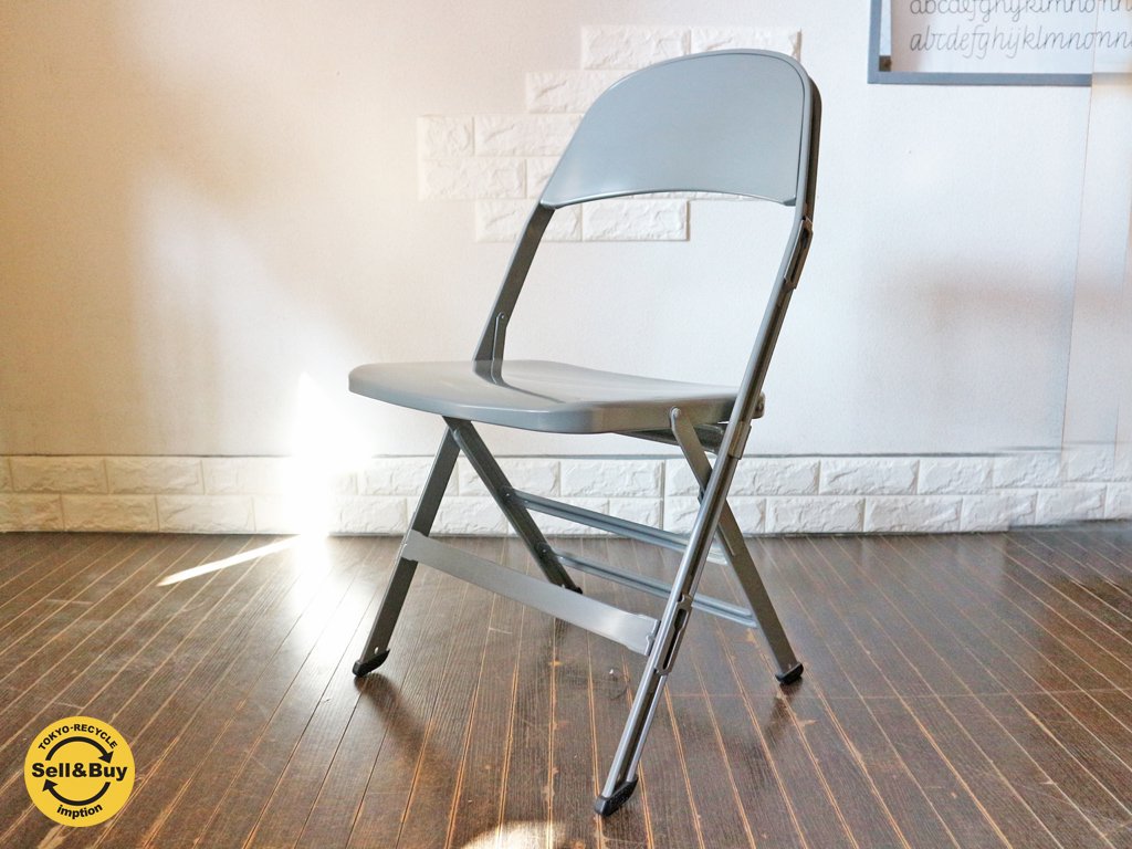 クラリン CLARIN オールスチール フォールディングチェア ALL STEEL FOLDING CHAIR 新タイプ グレー A P.F.S取り扱い ◎