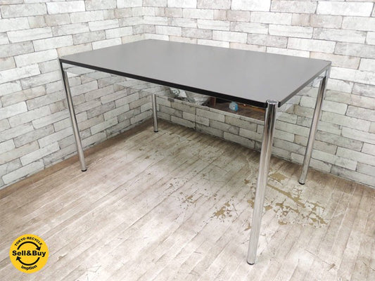 USMモジュラーファニチャー USMハラー テーブル USM Haller Table ダークウォームグレーラミネート天板 定価￥109,581- ダイニングテーブル オフィス デスク MoMA ◇