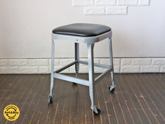 リオン LYON ファクトリースツール FACTORY STOOL パシフィックファニチャー P.F.S取扱い キャスター付き B ◎