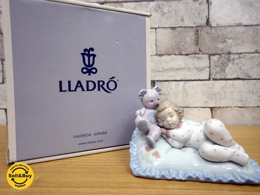 リヤドロ LLADRO #6790 『 おやすみ、くまちゃん 』 フィギュリン 陶器 人形 置物 箱付 ●