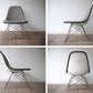 ハーマンミラー  M.F.S Herman Miller C&R. イームズ Eames 80’s ビンテージ サイドシェルチェア キャッツクレイドル LSR ラウンジベース 白×黒チェック柄 ◇