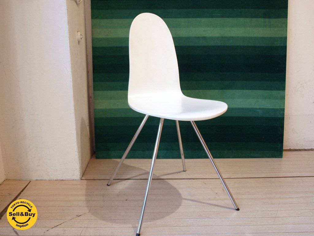 フリッツ ハンセン Fritz Hansen タンチェア Tongue Chair アルネ・ヤコブセン 希少廃盤 ホワイト ラッカー塗装 ★