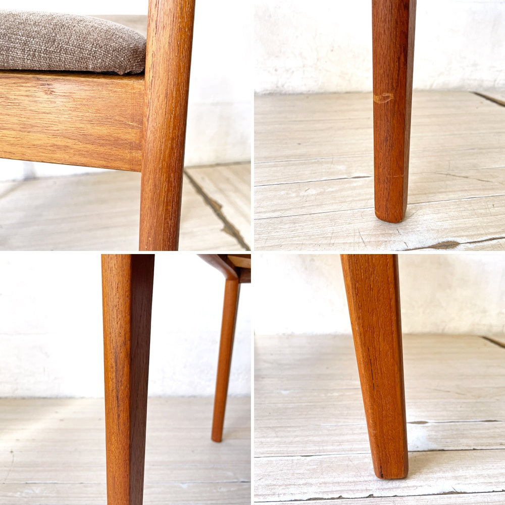 デンマークビンテージ Danish Vintage チーク材 ダイニングチェア デンマーク ファブリック 北欧家具 B ★