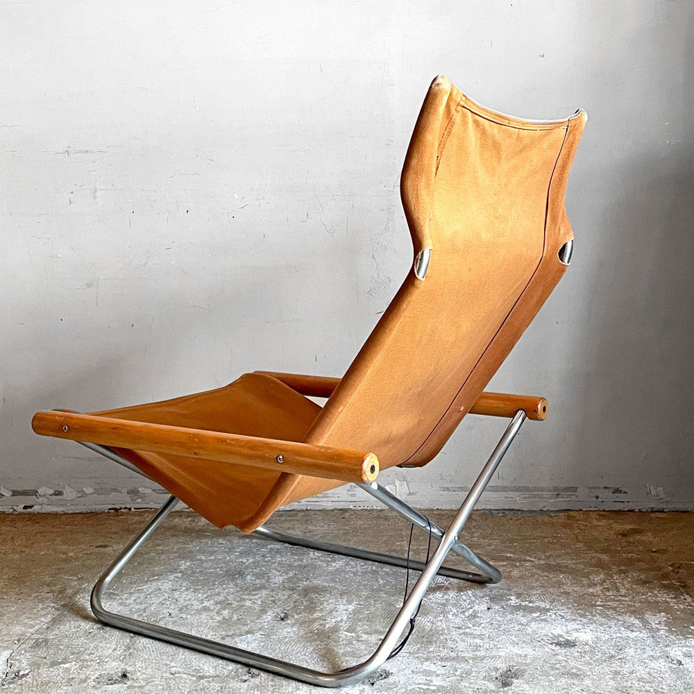 ニーチェア エックス NY chair X フォールディングチェア 折り畳みチェア ラウンジチェア キャメル ナチュラル ビーチ材 新居猛 MoMA 藤栄 定価￥59,400- ■