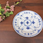 ロイヤルコペンハーゲン ROYAL COPENHAGEN ブルーフルーテッド ハーフレース プレート 中皿 19cm A ◎