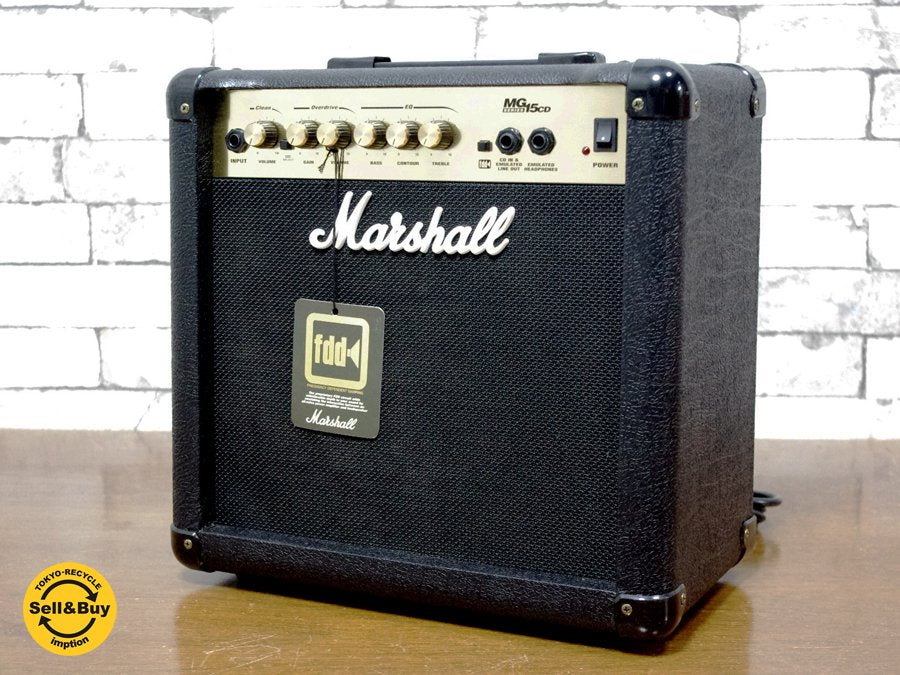 マーシャル Marshall 15ｗギターアンプ MG15CD ソリッドステート ●