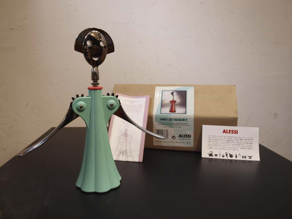 アレッシィ ALESSI アンナG ワインオープナー グリーン ANNA G. CORKSCREW GREEN オブジェ ★