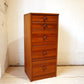 ビンテージ vintage チーク材 5ドロワー スリムチェスト Teak wood 5dr slim chest 北欧スタイル ★