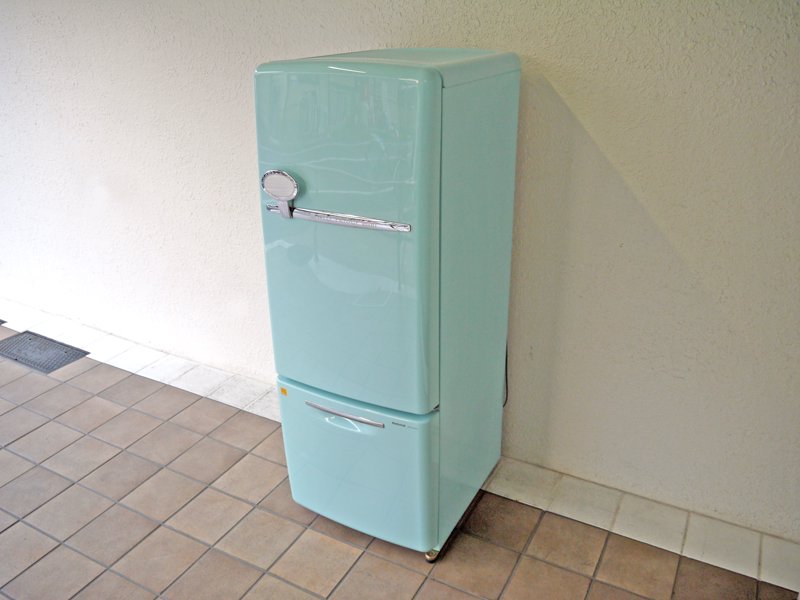 ナショナル National ウィル WiLL シリーズ パーソナルノンフロン冷凍冷蔵庫 フリッジミニ FRIDGE mini 廃盤希少色 ターコイズブルー '03年式 162L ◇