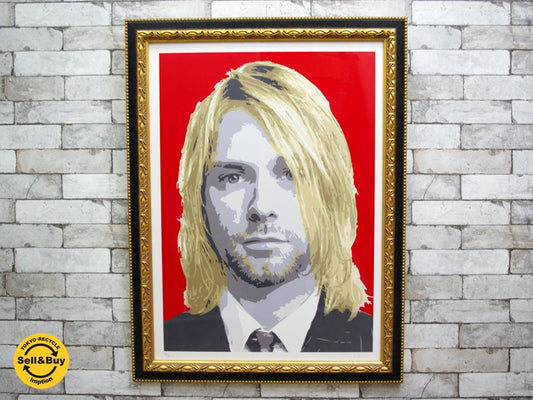 ジャッキー・シェフィンズ Jackie Cheffins カート・コバーン Kurt Cobain アートポスター / アートフレーム 額装品 直筆サイン入り ●