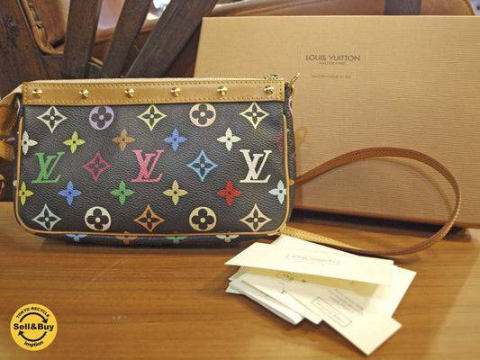 ルイ ヴィトン Louis vuitton ポシェット アクセソワール マルチカラー ノワール ショルダーバッグ ブラック M92648 正規品 ★