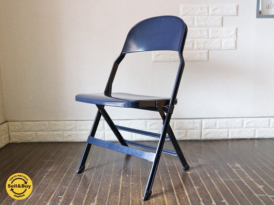 クラリン CLARIN オールスチール フォールディングチェア ネイビー ALL STEEL FOLDING CHAIR ◎