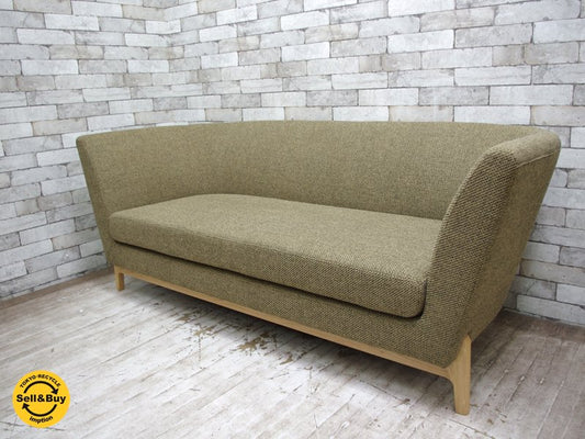 平田椅子製作所 HIRATA ピソリーノ ソファ PISOLINO Sofa 2.5人掛け 両肘 レッドオーク 展示美品 定価約20万円 ●