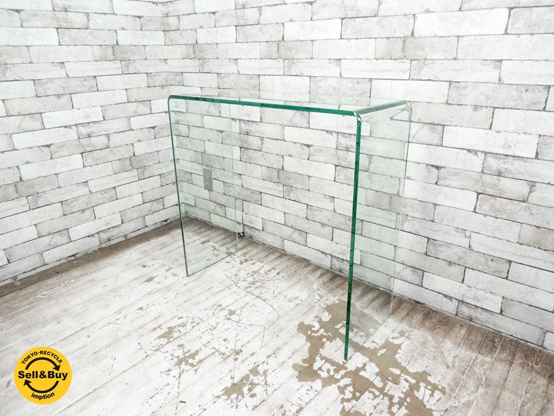 モーダエンカーサ moda en casa クーペ コンソールテーブル coupe console table ガラス シンプルモダン ●