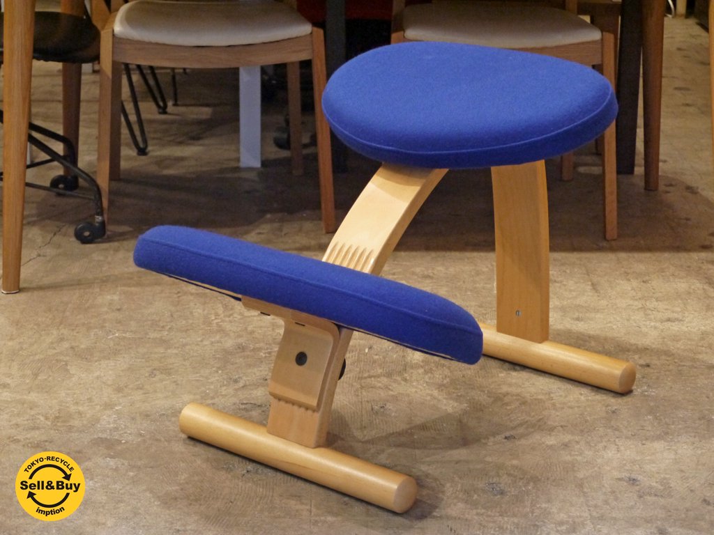 リボ Rybo バランスイージー Balans EASY デスクチェア 学習椅子 ブルー 青 北欧 ノルウェー ■