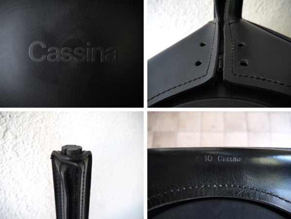 カッシーナ Cassina 412 キャブ CAB アームレスチェア 黒 巨匠マリオ・ベリーニ '77デザイン MoMAパーマネントコレクション 定価￥213,840- B ◇