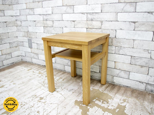 無印良品 MUJI オーク材 サイドテーブル ナイトテーブル ベンチ ●