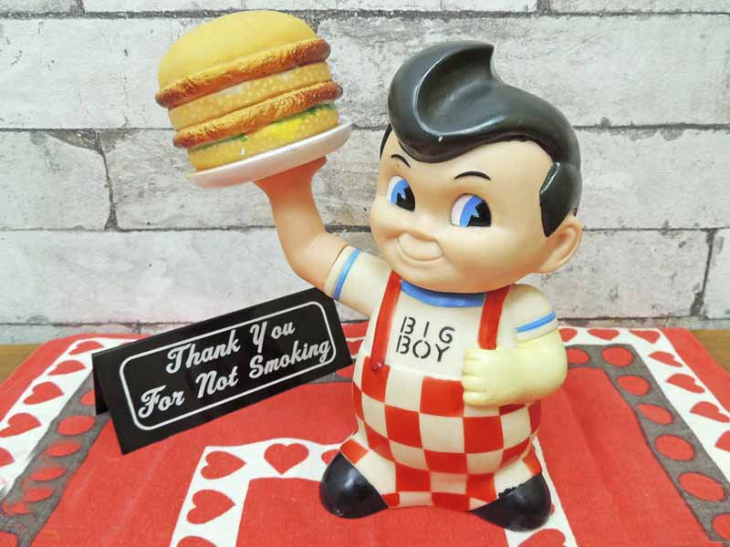 ビッグボーイ BIGBOY ボビーくん ソフビ 貯金箱 フィギュア アメリカンレトロ玩具 ●